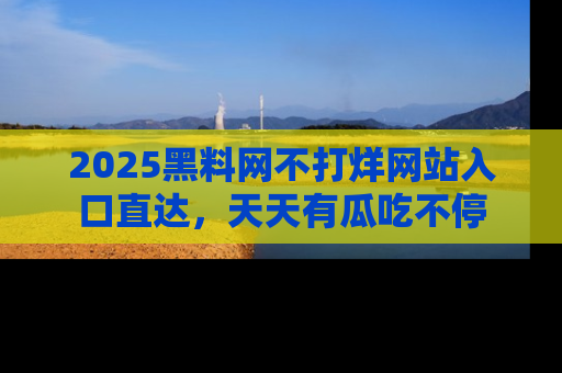 2025黑料网不打烊网站入口直达，天天有瓜吃不停