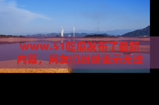 www.51吃瓜发布了最新内幕，网友们纷纷表示无法接受！