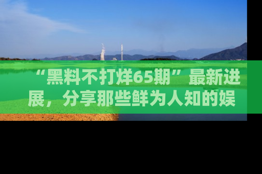 “黑料不打烊65期”最新进展，分享那些鲜为人知的娱乐八卦
